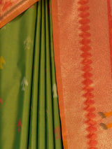 MIMOSA Green Saree Saree — fleets shot full lifestyle