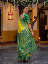 MIMOSA Olive Saree Saree — pose 5 styling detail