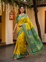 MIMOSA Olive Saree Saree — pose 6 styling detail