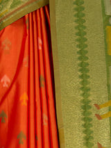 MIMOSA Orange Saree Saree — fleets shot full lifestyle