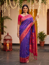 MIMOSA Purple Saree Saree — pose 10 styling detail