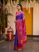 MIMOSA Purple Saree Saree — pose 3 styling detail