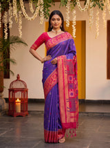 MIMOSA Purple Saree Saree — pose 4 styling detail