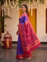 MIMOSA Purple Saree Saree — pose 5 styling detail