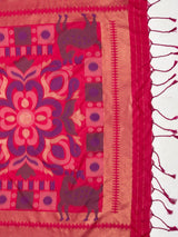 MIMOSA Purple Saree Saree — pallu and zari work detail