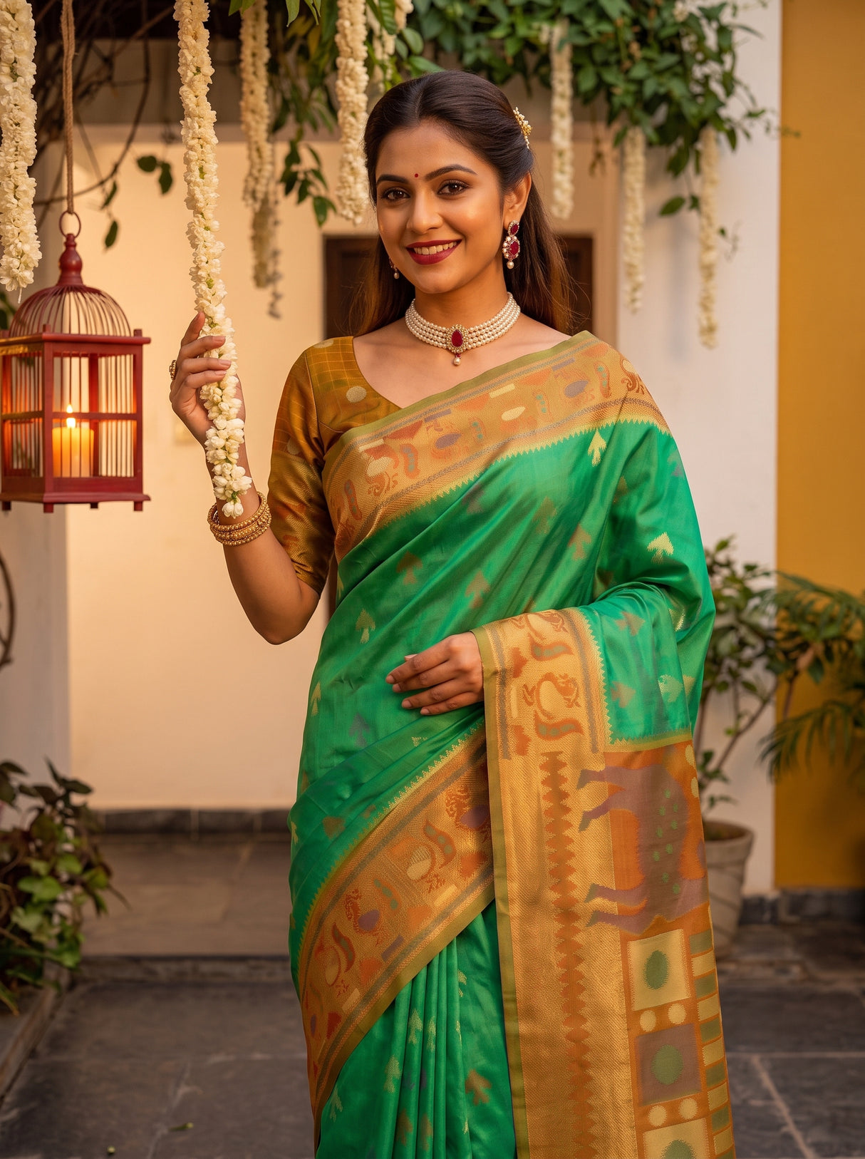 MIMOSA Rama Saree Saree — pose 10 styling detail