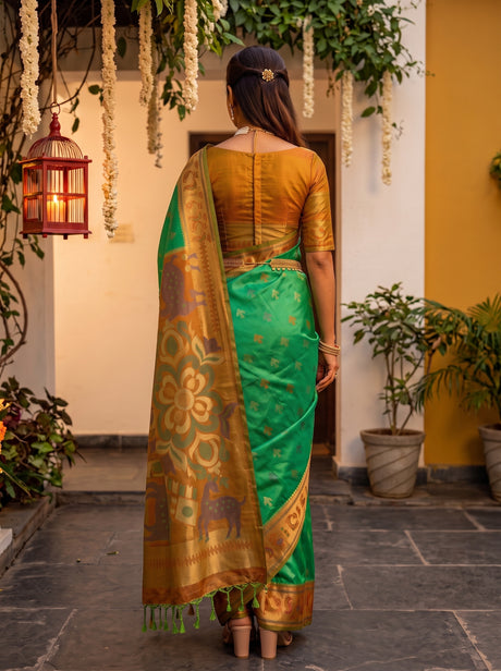 MIMOSA Rama Saree Saree — pose 2 styling detail