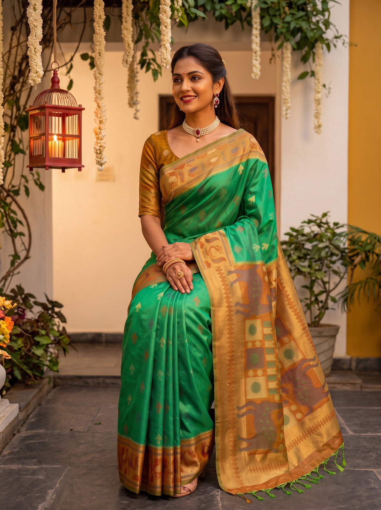 MIMOSA Rama Saree Saree — pose 8 styling detail