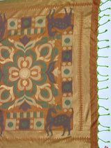 MIMOSA Rama Saree Saree — pallu and zari work detail