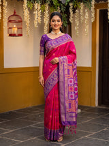 MIMOSA Rani Saree Saree — front view on mannequin