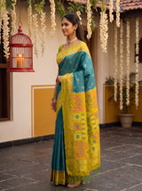 MIMOSA Sapphire Saree Saree — pose 3 styling detail