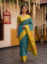 MIMOSA Sapphire Saree Saree — pose 6 styling detail