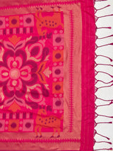 MIMOSA Wine Saree Saree — pallu and zari work detail