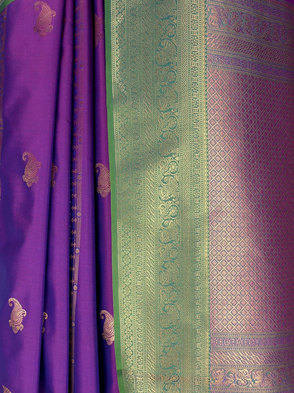MIMOSA Purple Kanjivaram Art Silk Saree — fleets shot full lifestyle