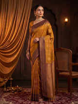 MIMOSA Mustard Saree Saree — pose 5 styling detail