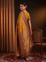 MIMOSA Mustard Saree Saree — pose 7 styling detail