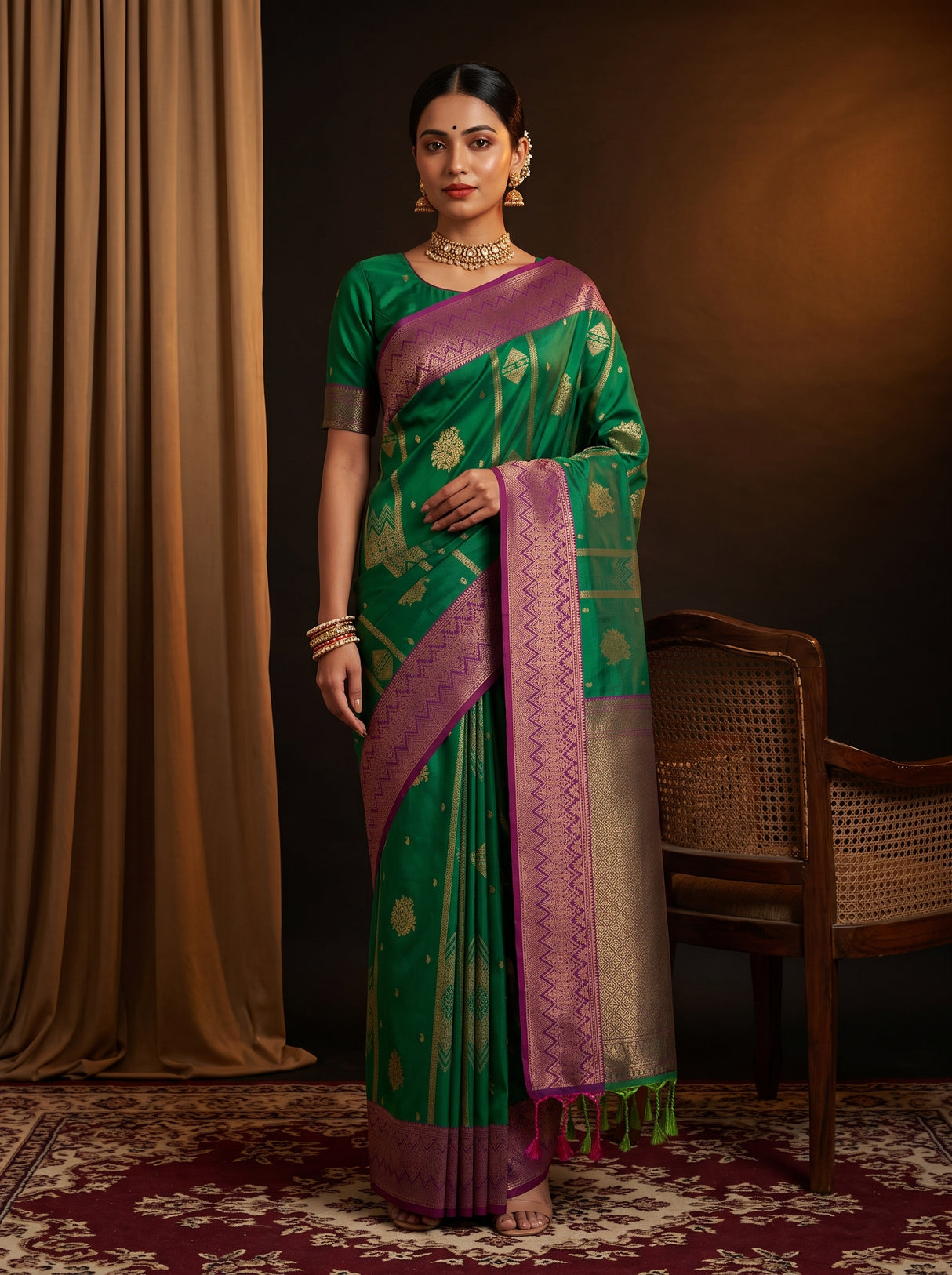 MIMOSA Rama Saree Saree — front view on mannequin