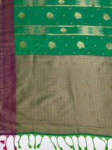 MIMOSA Rama Saree Saree — pallu and zari work detail