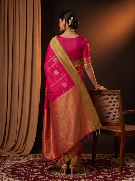 MIMOSA Rani Saree Saree — pose 2 styling detail