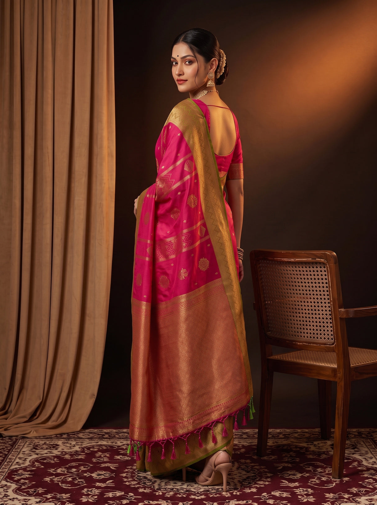 MIMOSA Rani Saree Saree — pose 7 styling detail