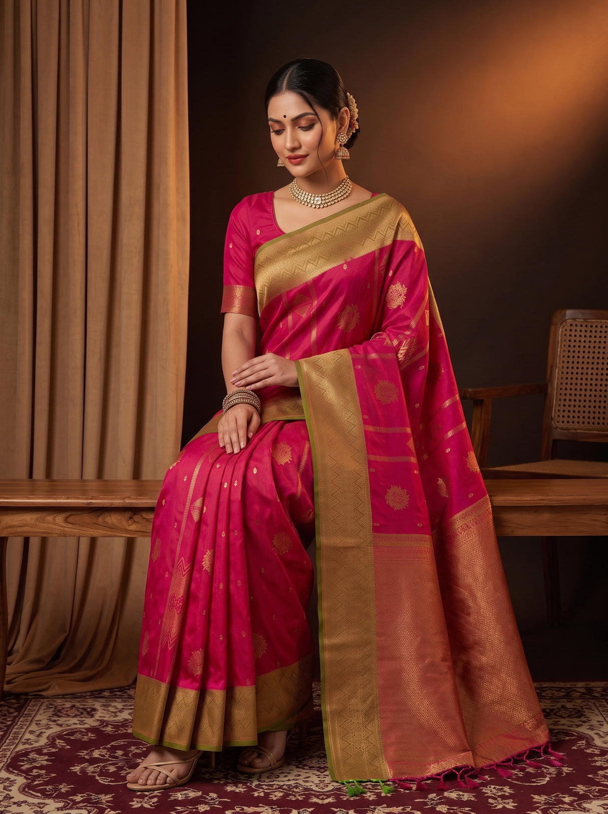 MIMOSA Rani Saree Saree — pose 8 styling detail