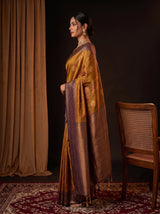 MIMOSA Rust Saree Saree — pose 3 styling detail
