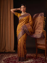 MIMOSA Rust Saree Saree — pose 4 styling detail
