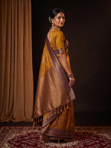 MIMOSA Rust Saree Saree — pose 5 styling detail