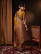 MIMOSA Rust Saree Saree — pose 7 styling detail