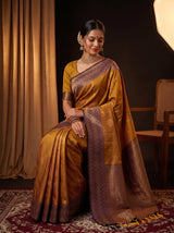 MIMOSA Rust Saree Saree — pose 8 styling detail