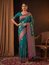 MIMOSA Sapphire Saree Saree — pose 4 styling detail