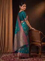 MIMOSA Sapphire Saree Saree — pose 5 styling detail