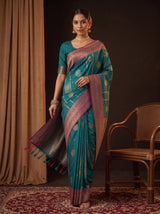 MIMOSA Sapphire Saree Saree — pose 6 styling detail
