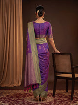 MIMOSA Violet Saree Saree — pose 2 styling detail