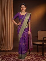 MIMOSA Violet Saree Saree — pose 4 styling detail