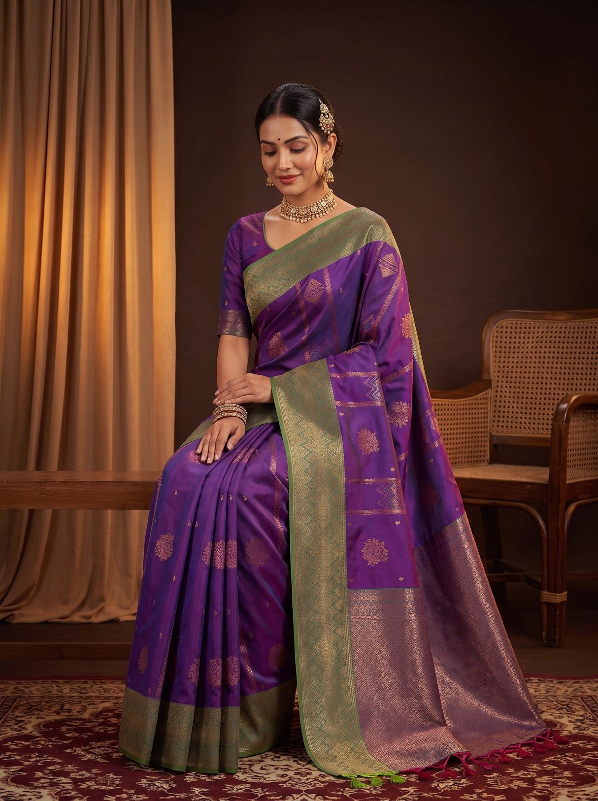 MIMOSA Violet Saree Saree — pose 8 styling detail