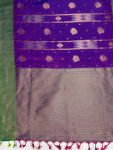 MIMOSA Violet Saree Saree — pallu and zari work detail