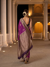 MIMOSA Lavender Saree Saree — pose 2 styling detail