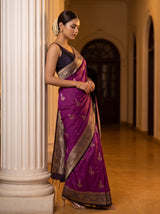 MIMOSA Lavender Saree Saree — pose 3 styling detail