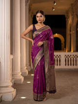 MIMOSA Lavender Saree Saree — pose 4 styling detail