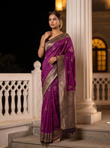 MIMOSA Lavender Saree Saree — pose 5 styling detail