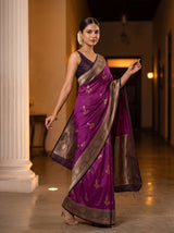 MIMOSA Lavender Saree Saree — pose 9 styling detail