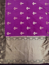 MIMOSA Lavender Saree Saree — pallu and zari work detail