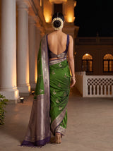 MIMOSA Olive Saree Saree — pose 2 styling detail