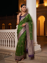 MIMOSA Olive Saree Saree — pose 5 styling detail