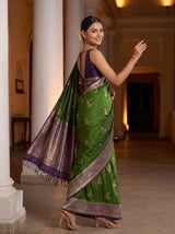 MIMOSA Olive Saree Saree — pose 9 styling detail