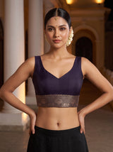 MIMOSA Olive Saree Saree — blouse close-up