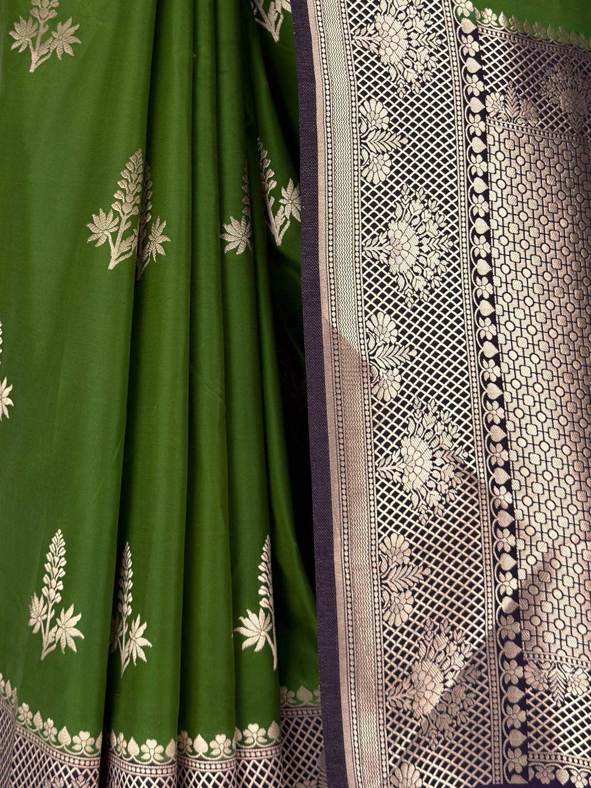 MIMOSA Olive Saree Saree — fleets shot full lifestyle