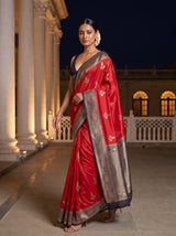 MIMOSA Red Saree Saree — pose 6 styling detail