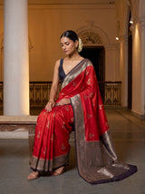 MIMOSA Red Saree Saree — pose 8 styling detail